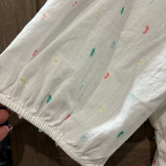 Talbots White Top with Multicolor Embroidery - Picture 9 of 13